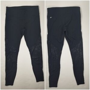 Fabletics Mesh Animal Print Leggings Sz S Black